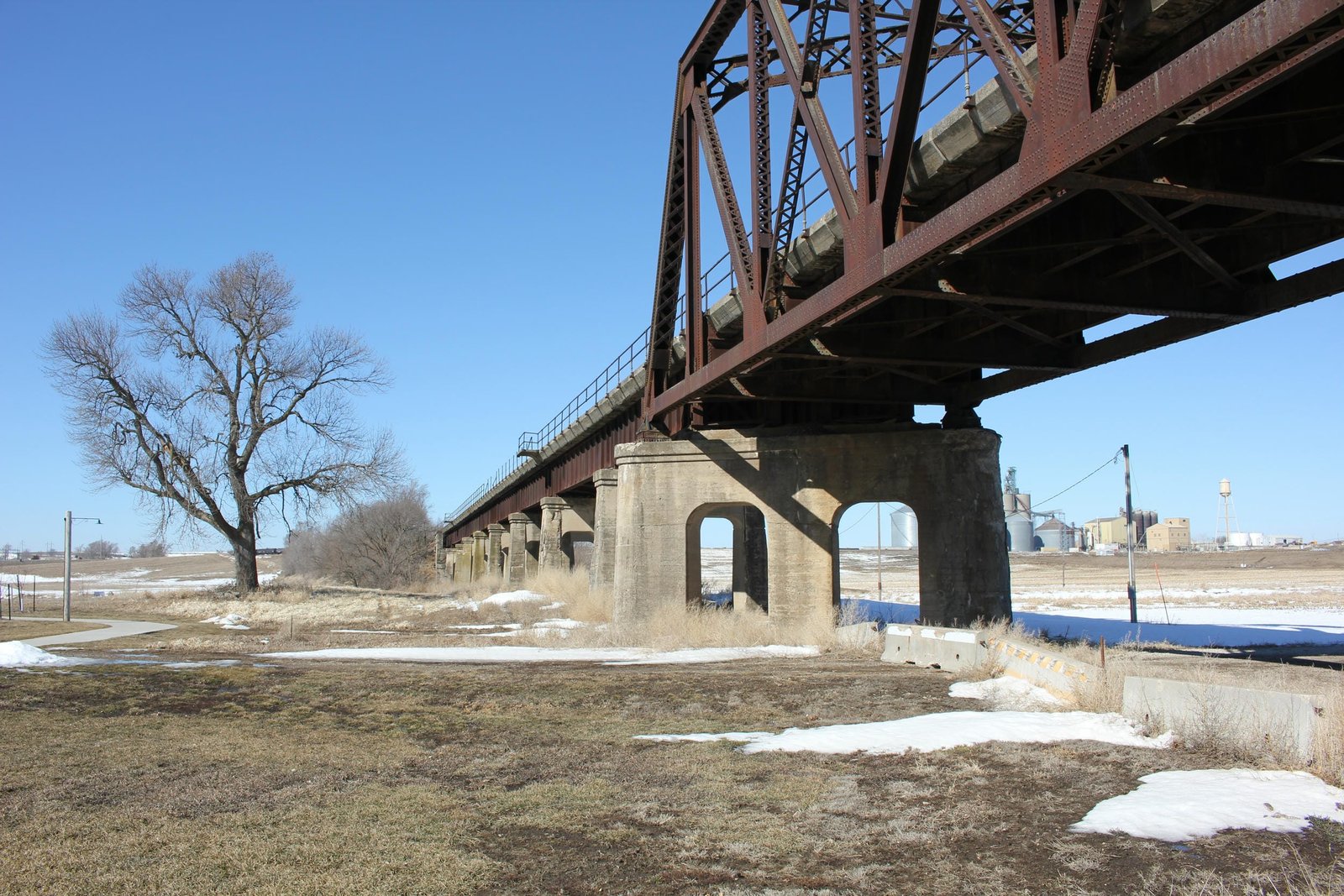 Looking west